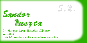 sandor muszta business card
